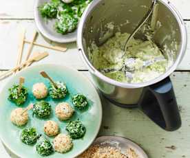 Boulettes chèvre-herbes, brebis-graines