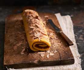 Torta de cenoura com recheio de chocolate e laranja