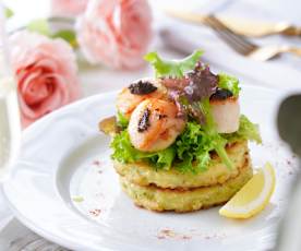 黑松露干貝蔬菜塔