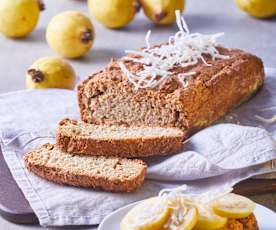 Bizcocho de guayaba y coco, vegano y sin gluten