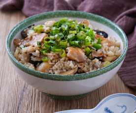 青蔥香菇麻油雞飯