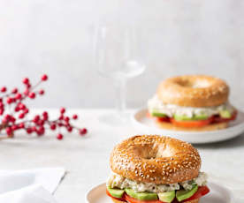 Bocadillo de ensalada de pavo