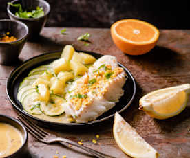 Filety z dorsza z masłem cytrusowym