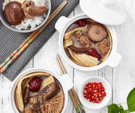 Pork Rib Soup With Dried Shiitake Mushroom And Bean Curd