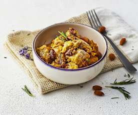 Spezzatino di vitello alle mandorle e pinoli