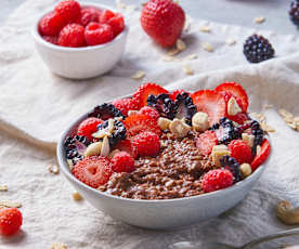 Avena de chocolate sin lácteos