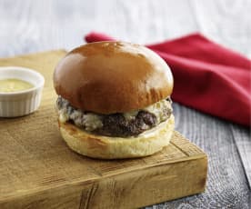 Burger de bœuf et champignons au four