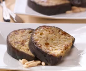 Tortino di melanzane con uvetta e pinoli