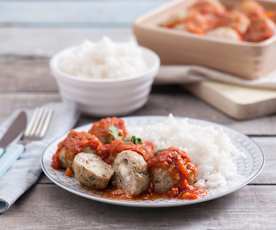 Κεφτεδάκια γαλοπούλας γεμιστά με μοτσαρέλα