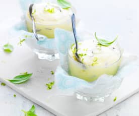 Mousse citron vert-basilic