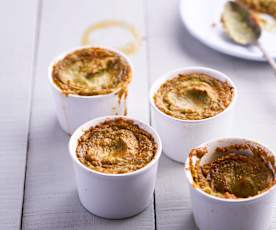 Empadões de carne picada com puré de favas