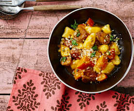 Gnocchi mit Kürbis und Salsiccia