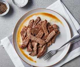 Browning Beef Strips