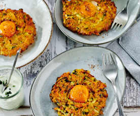 Zucchini-Frühstücks-Nester