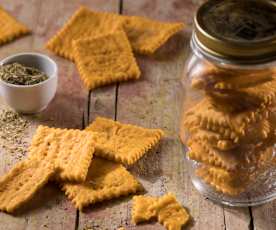 Crackers al pomodoro e Parmigiano reggiano 