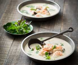 Tom kha prawns