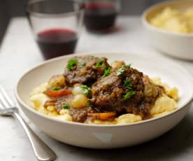 Slow-cooked Oxtail with Parmesan Polenta