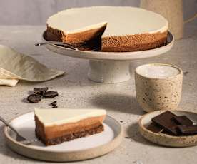 Ciasto z trzech rodzajów czekolady