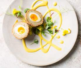 Huevitos escoceses con pollo