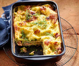 Brokkoli-Lachs-Lasagne