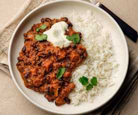 Speedy Bean and Chorizo Chilli