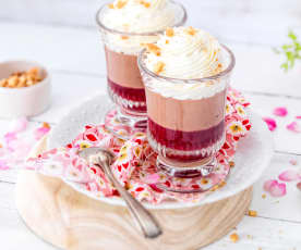 Verrine chocolat au lait-cerise