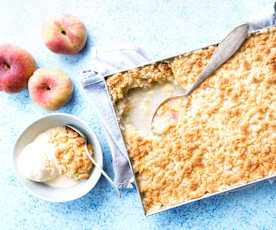 Crumble de paraguayas