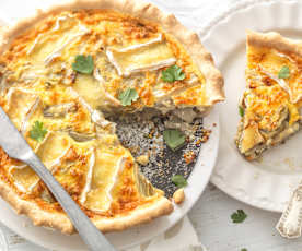 Quiche endive, moutarde et camembert