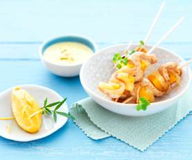 Brochettes de poulet aux parfums d'Asie