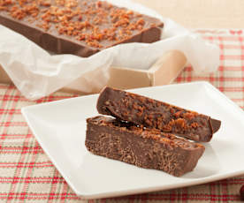 Turrón de chocolate y beicon