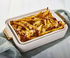 Ziti al forno ragù e speck