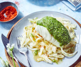 Kabeljau mit Bärlauchkruste