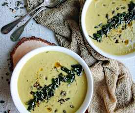 Creme da rama do alho-francês