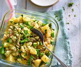 Kartoffelsalat mit Manchego und Spargel