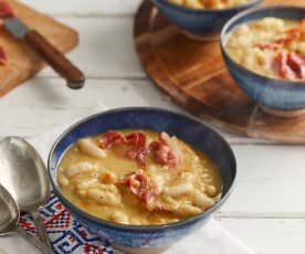 Soupe de mojettes et jambon de Vendée