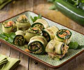 Rotolini di zucchine e salmone
