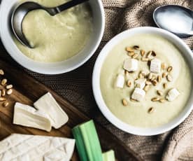 Velouté poireaux, pommes de terre et reblochon