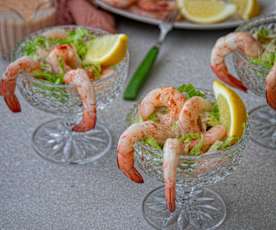 Retro prawn cocktail