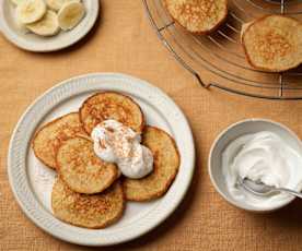 Baby-friendly Banana Pancakes with Cinnamon Yoghurt