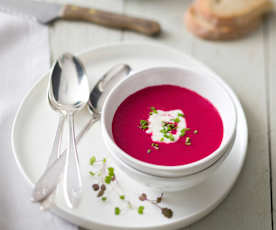 Beetroot Gazpacho With Horseradish Créme