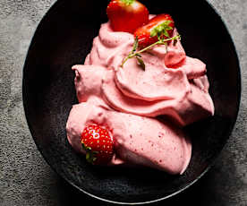 Espuma rápida de frutas congeladas