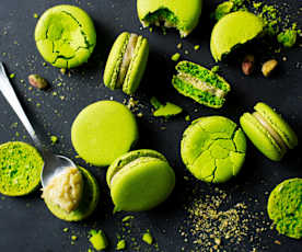 Pistachio Macarons with Pistachio Ganache