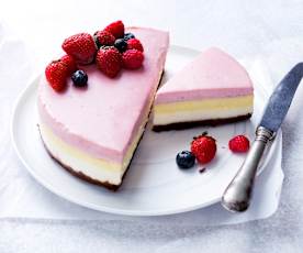 Cheesecake tricolor