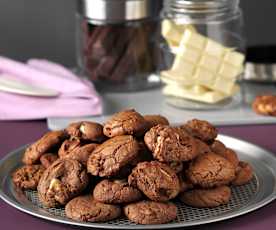 Galletas de leche condensada y dos chocolates