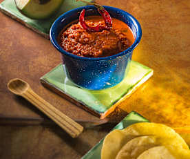 Salsa de chile de árbol seco