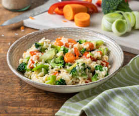 Ρύζι στο Varoma με λαχανικά και σάλτσα teriyaki