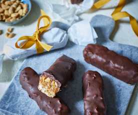 Vegane Erdnuss-Schoko-Riegel