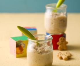 Porridge mit Apfel, Banane und Dattel