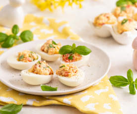 Jajka faszerowane à la caprese