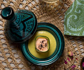 Tayín de salmón con salsa ras el hanout